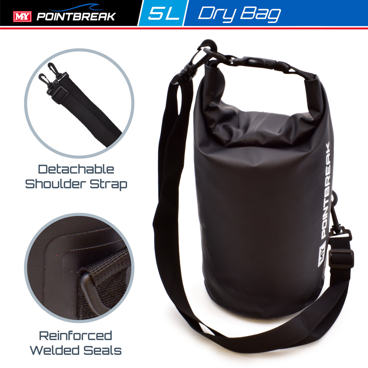5 & 10 Litre Dry Bags With Adjustable Strap
