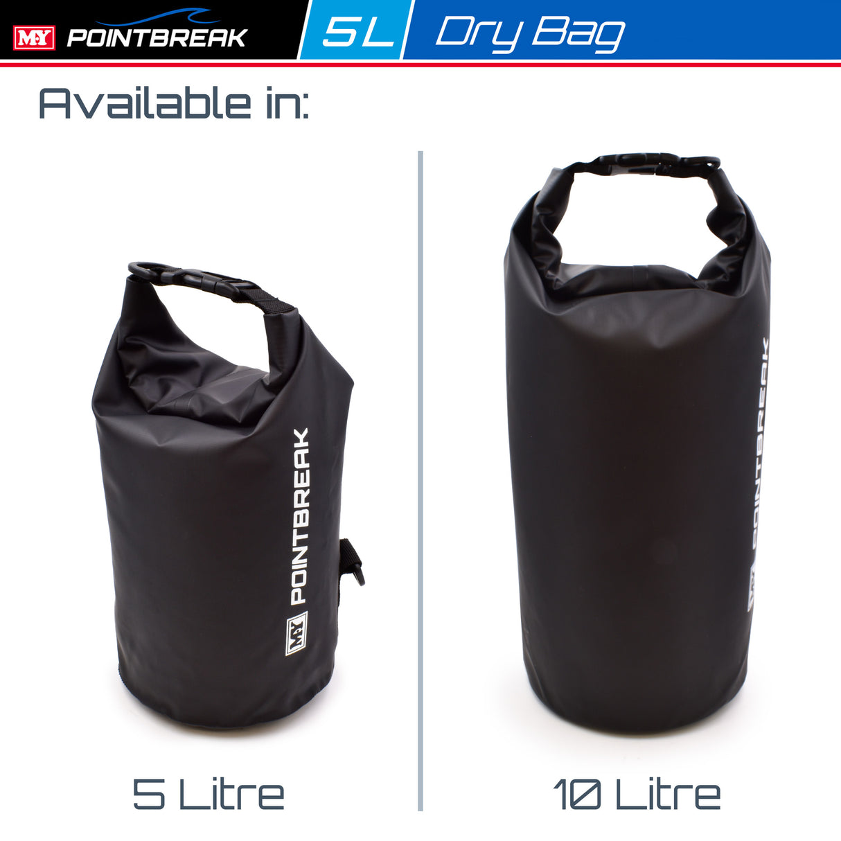5 & 10 Litre Dry Bags With Adjustable Strap