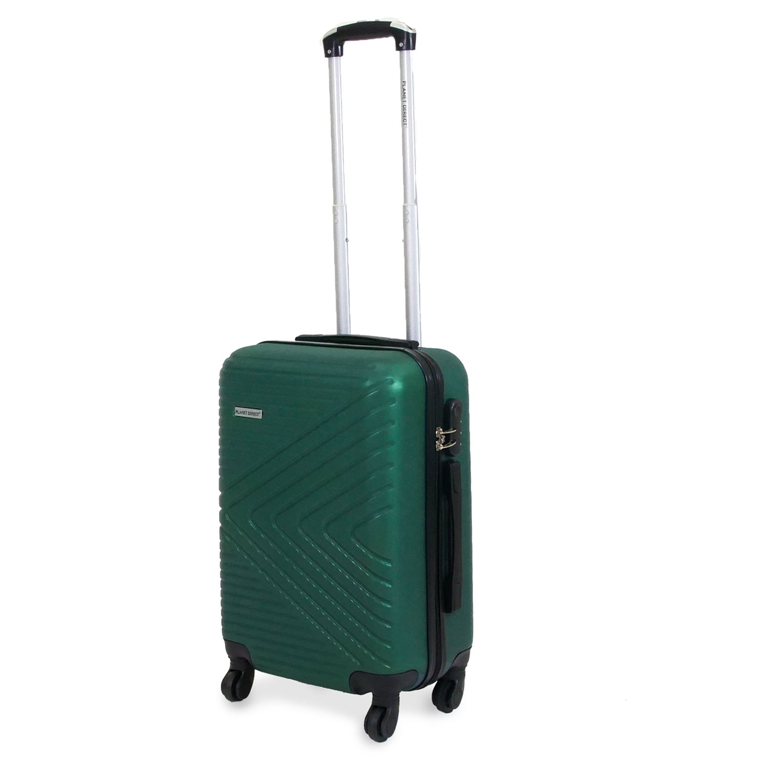 Planet Direct Cabin Suitcase (55x36x23cm) | Hard Shell Lightweight Suitcase | 3-Digit Lock | 4 Spinner Wheels | Telescopic Handle | Carry On Luggage