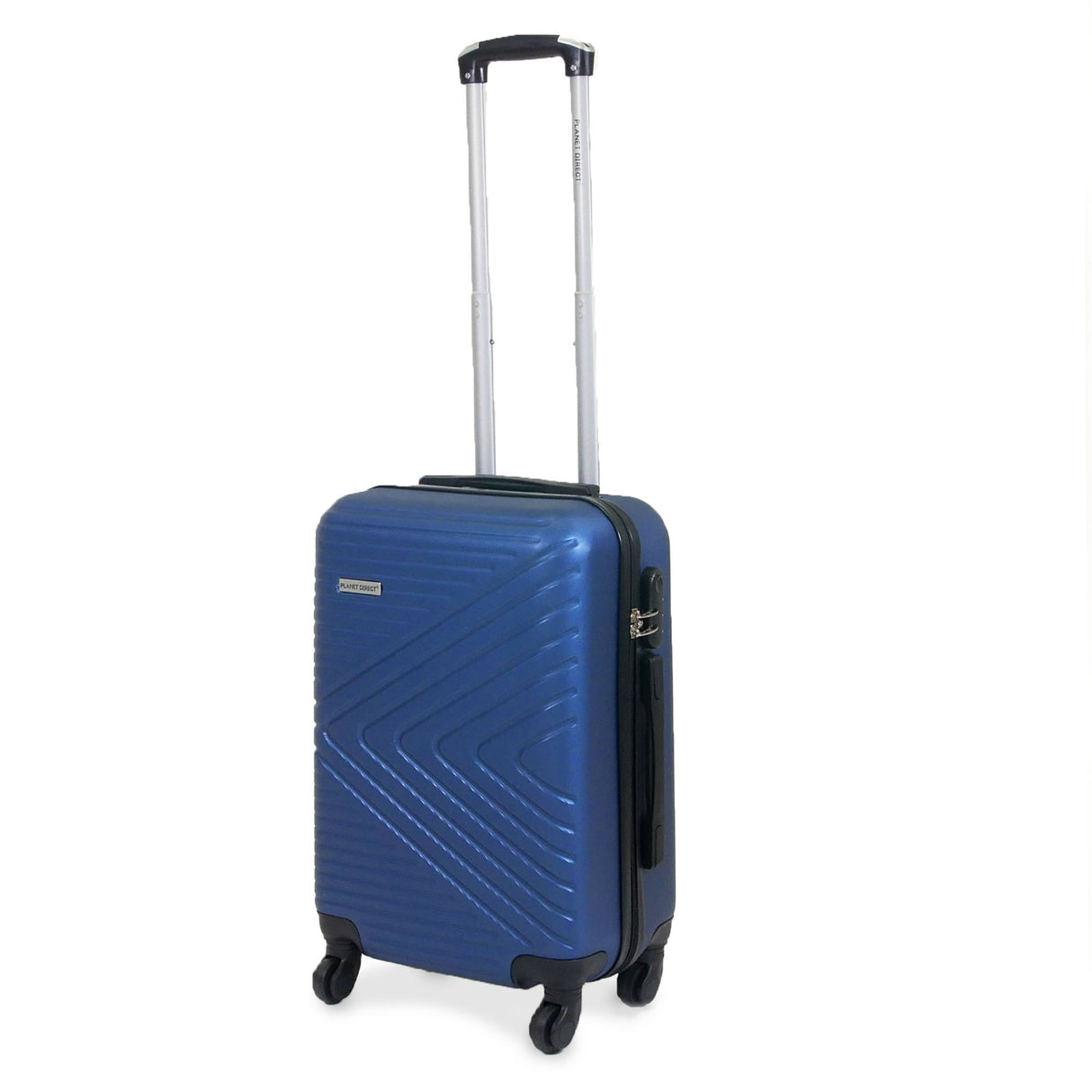 Planet Direct Cabin Suitcase (55x36x23cm) | Hard Shell Lightweight Suitcase | 3-Digit Lock | 4 Spinner Wheels | Telescopic Handle | Carry On Luggage
