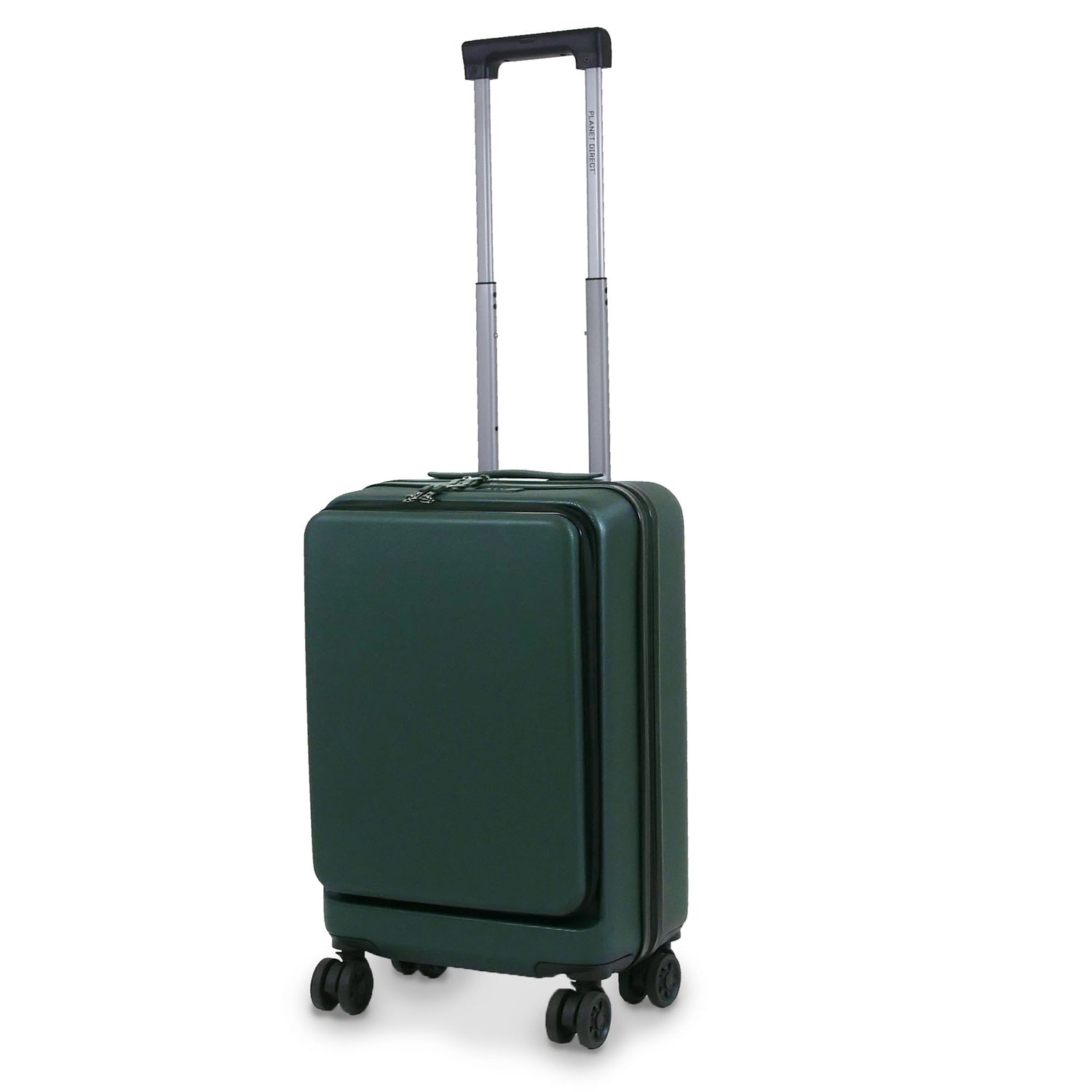 Planet Direct Suitcase (56x35x23cm) with Cup & Phone Holder | Lightweight ABS Hard Shell | Laptop Compartment | 4 Wheel Carry On Luggage Bag