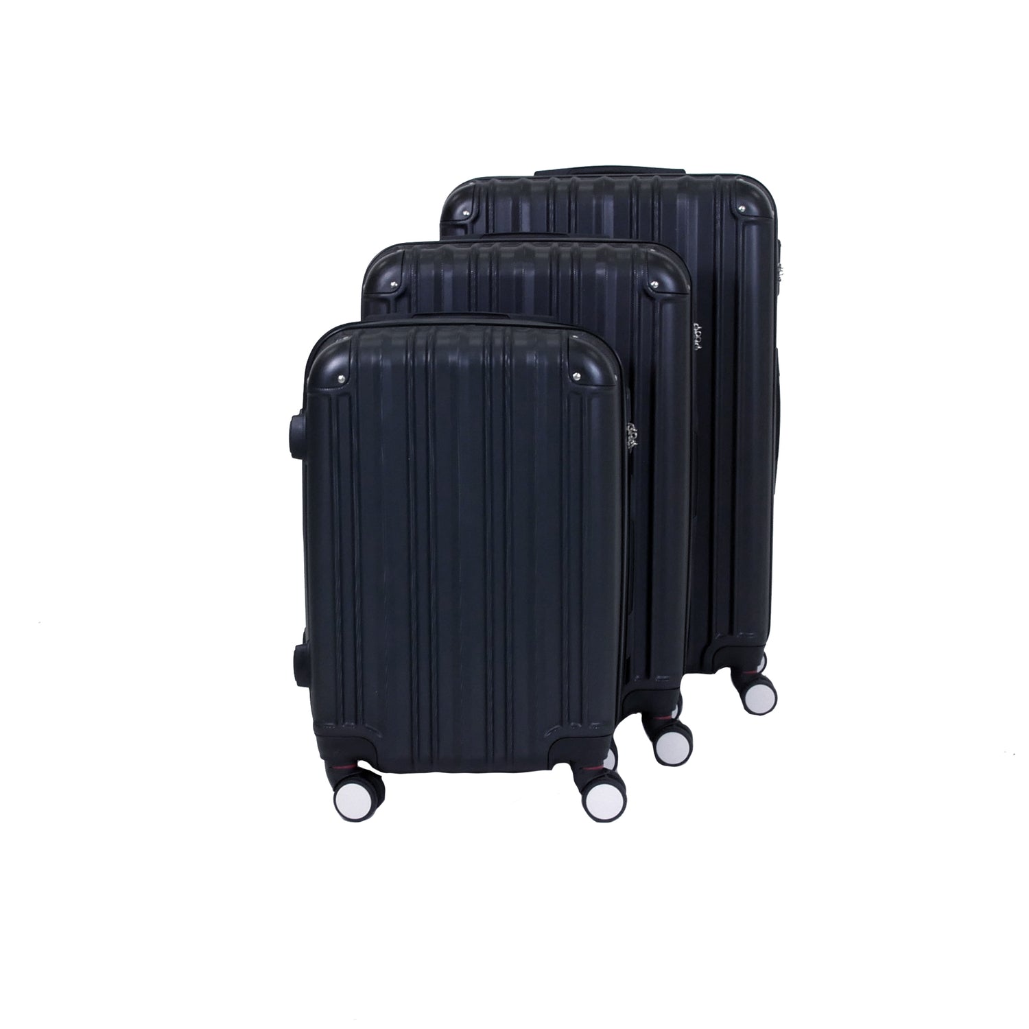 Planet Direct Suitcase Set of 3 Expandable Luggage Set (56,66,76cm) ABS Anti-Scratch Shell 4 Wheel Spinner with 3-Digit Lock Luggage Set