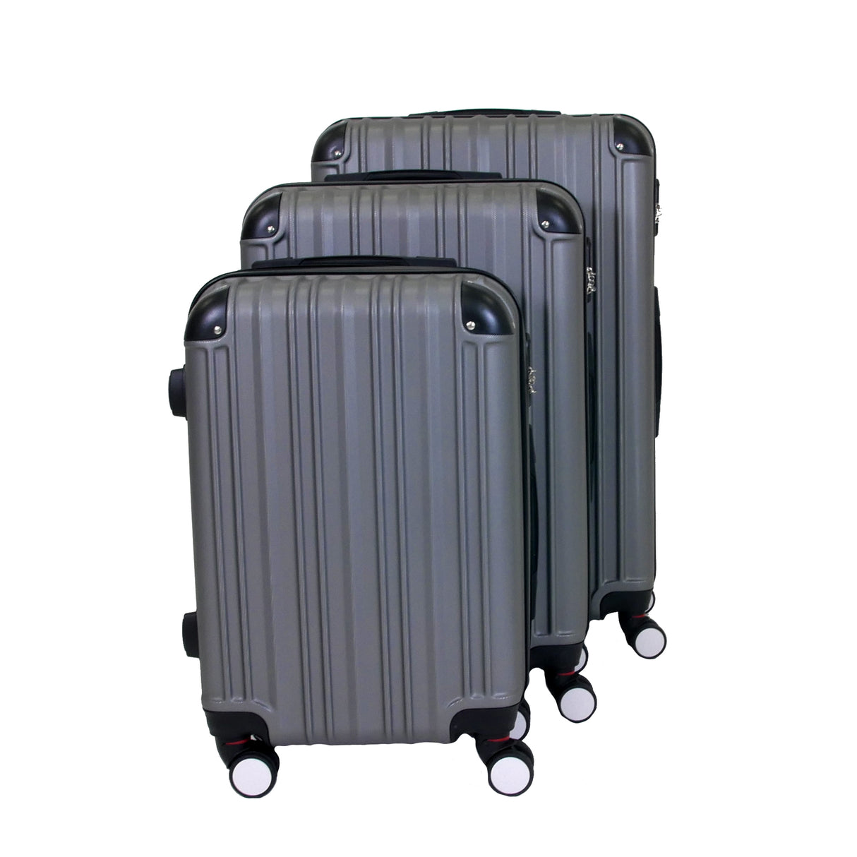 Planet Direct Suitcase Set of 3 Expandable Luggage Set (56,66,76cm) ABS Anti-Scratch Shell 4 Wheel Spinner with 3-Digit Lock Luggage Set