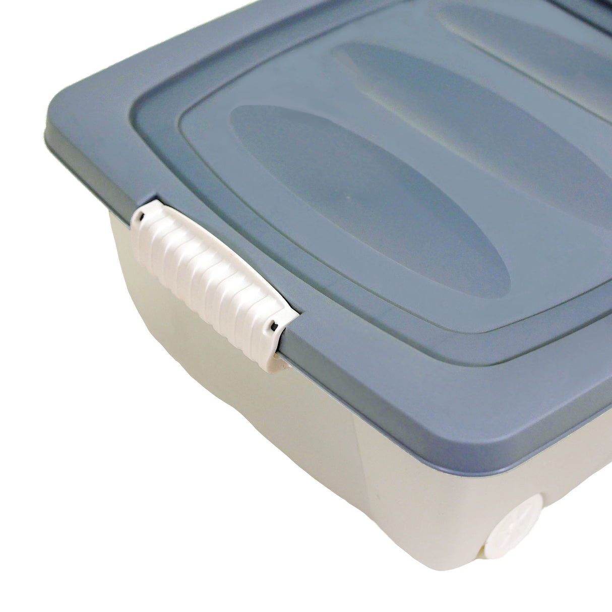 Plastic Storage Box with Lid on Wheels 32L Capacity 80x40x17cm - Under Bed Plastic Box Storage – 3 Assorted Colours