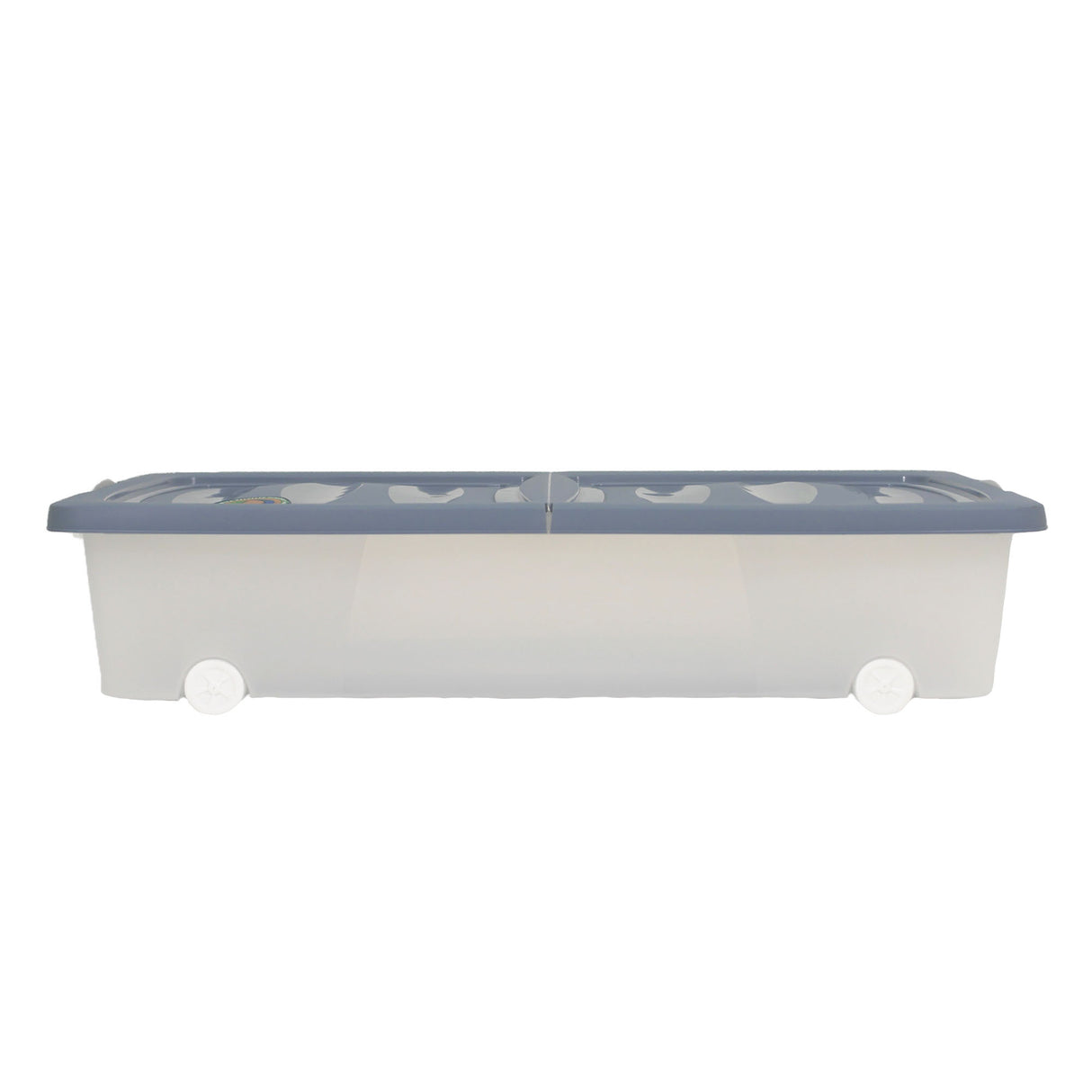 Plastic Storage Box with Lid on Wheels 32L Capacity 80x40x17cm - Under Bed Plastic Box Storage – 3 Assorted Colours