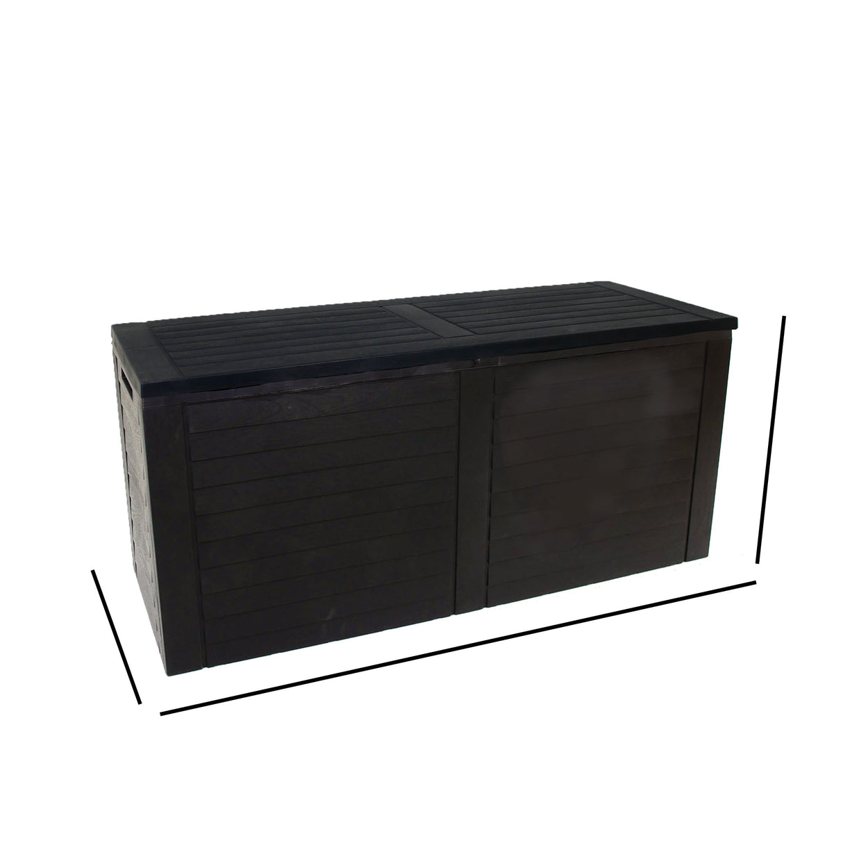 Outdoor Garden Storage Box with Lid 115x44x53cm Water Resistant Recyclable Lockable Plastic Deck Box Storage Container for Cushions, Wellies, Logs, Coal & Garden Tools (240L)