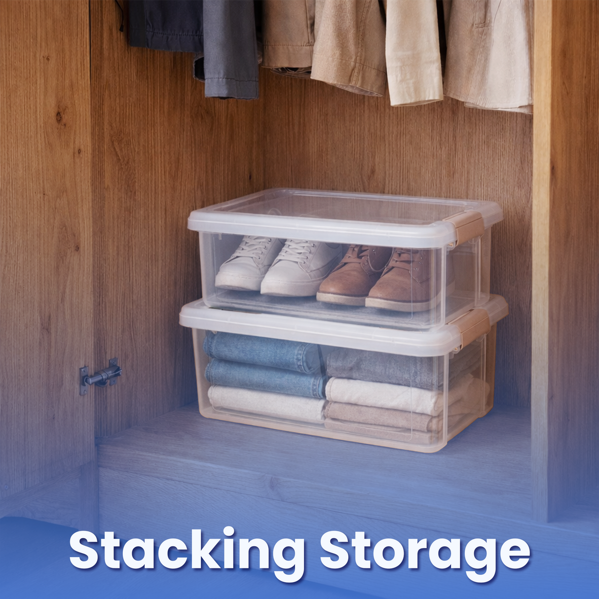 Plastic Storage Box with Lids 6 Litre
