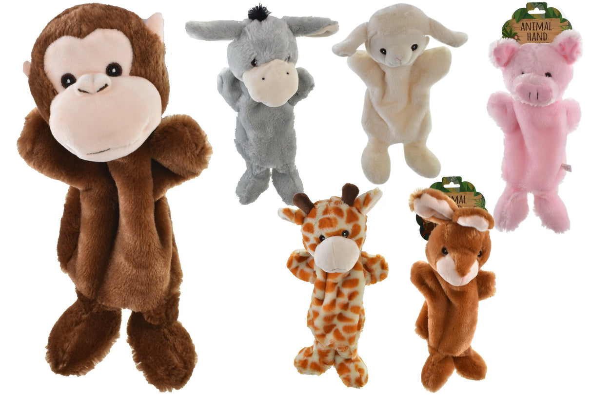 25cm Animal Hand Puppet – 1 Assorted Design