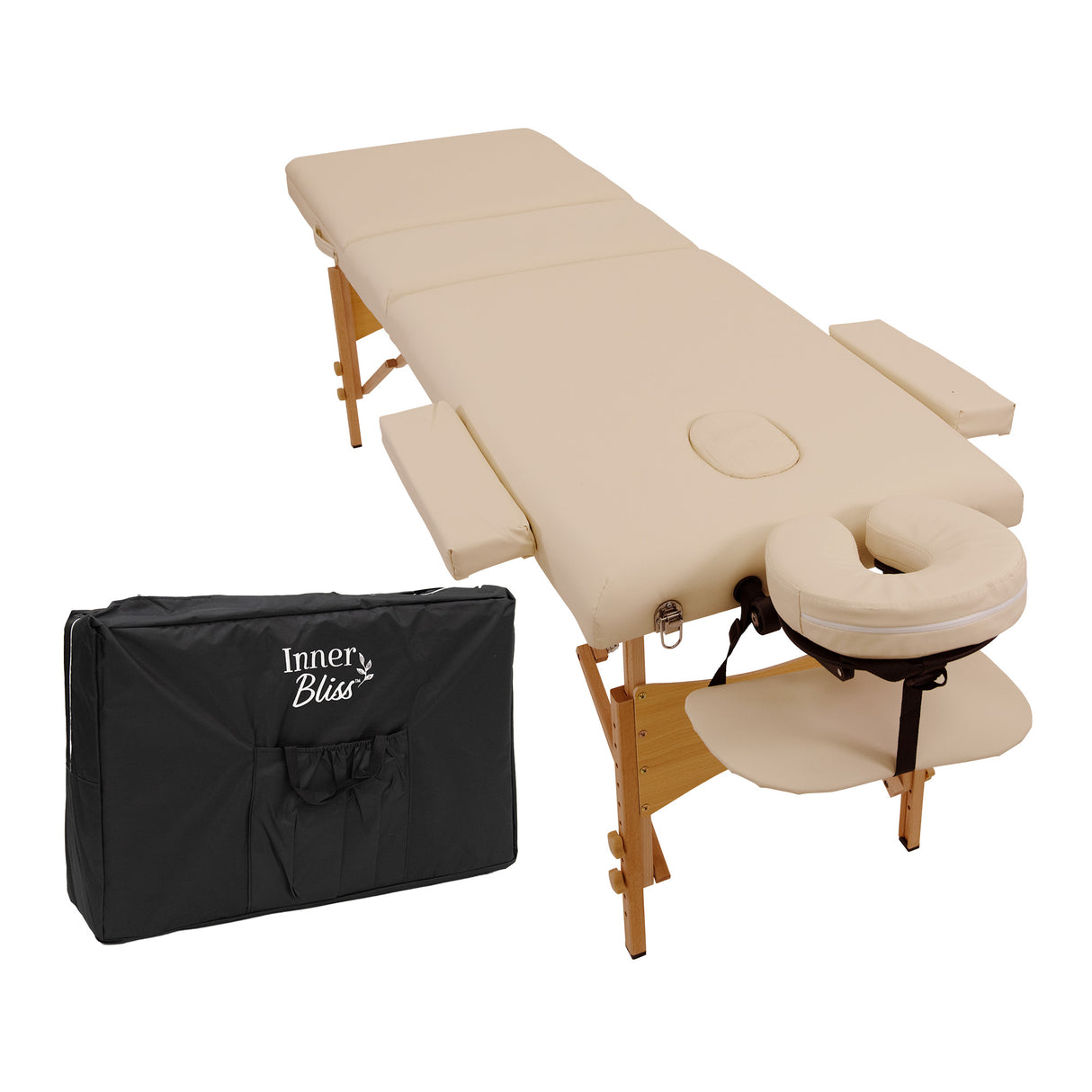 Portable 3 Section Wooden Massage Table