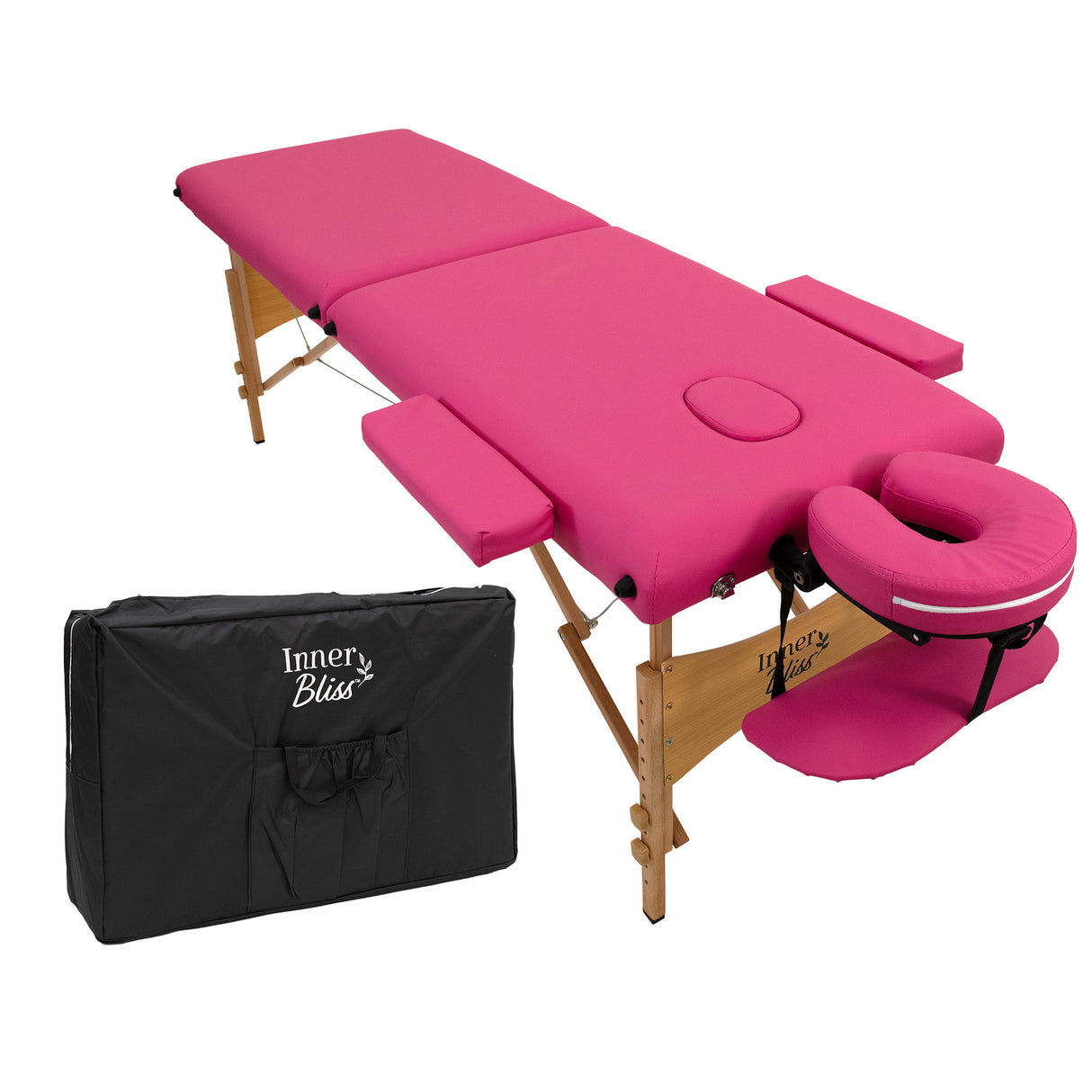 Portable 2 Section Wooden Massage Table
