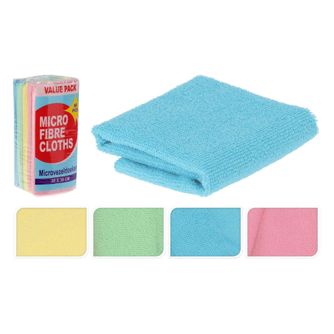 Microfibre Reusable Cleaning Cloths | Pack of 50