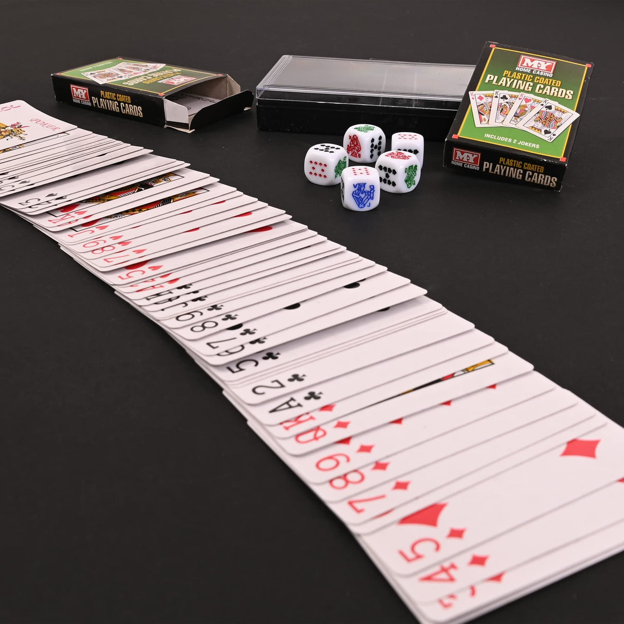 2 Packs of Playing Cards with 5 Poker Dice