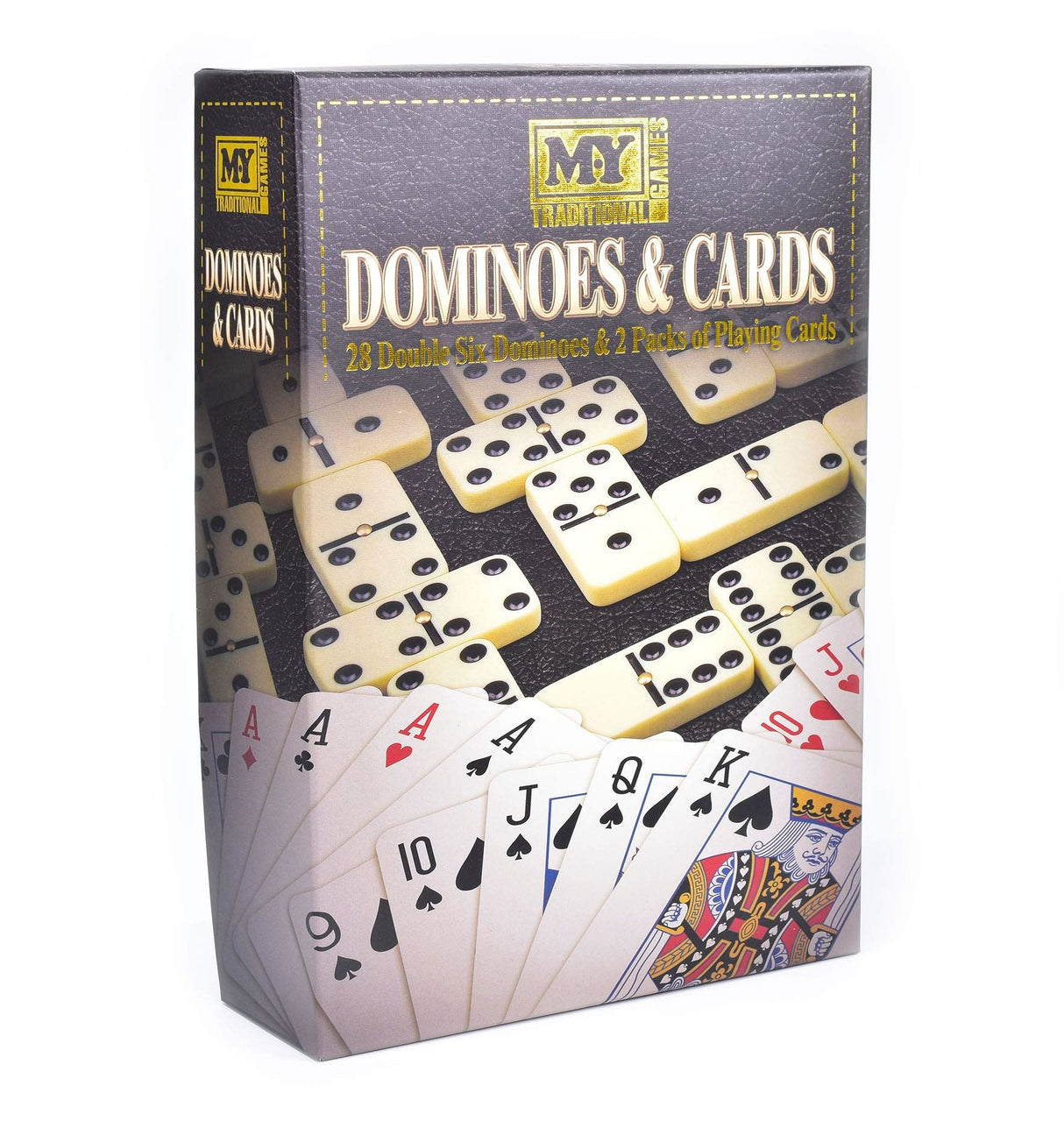 28Pc Double Six Dominoes & 2 Pack Playing Cards
