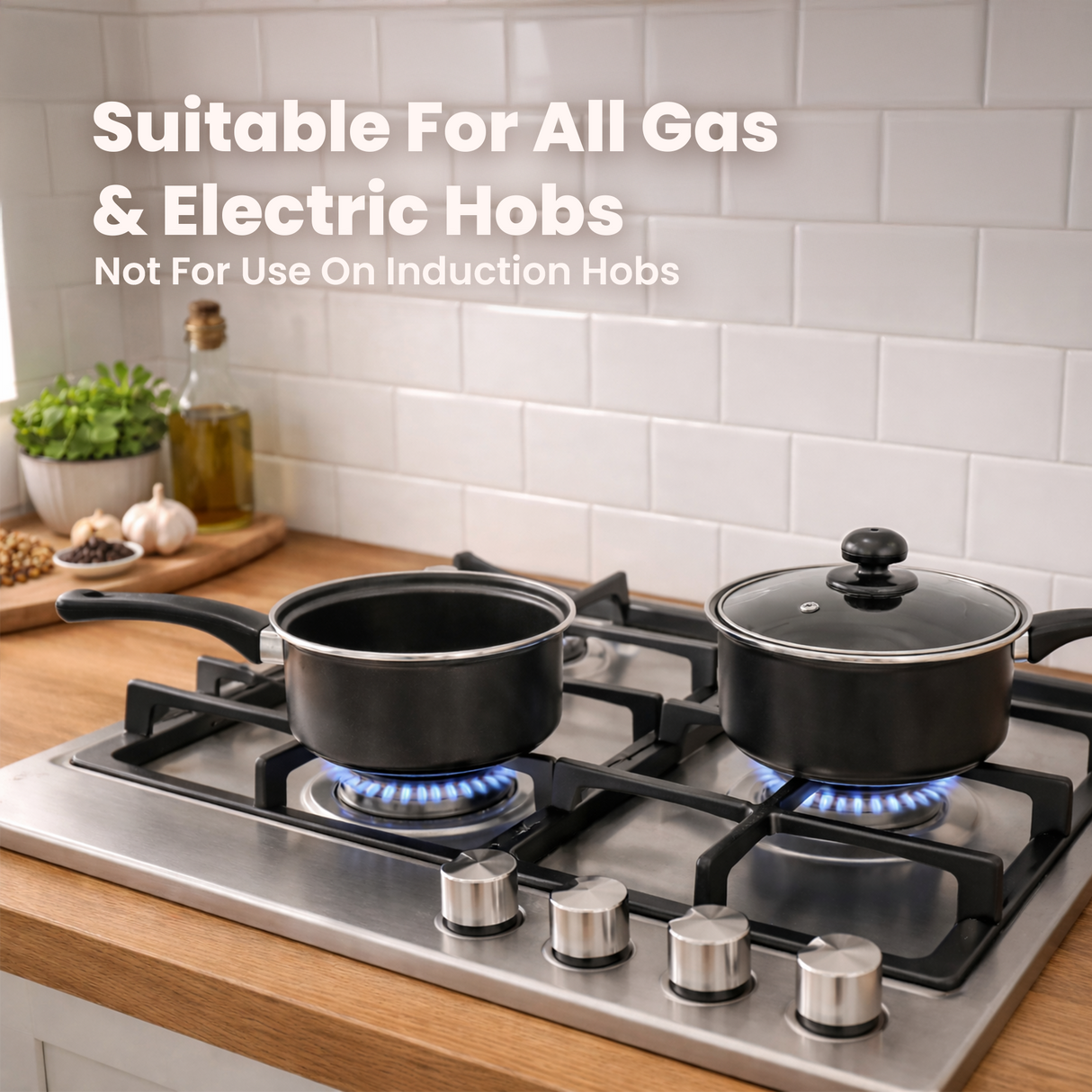 3 Piece Saucepan Set with Lids