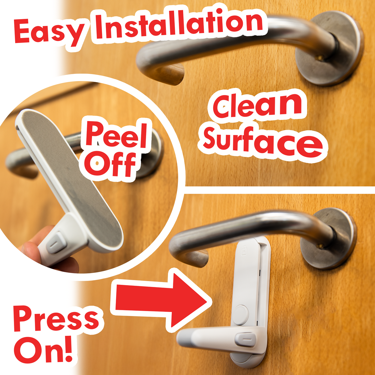 Fisher-Price White Baby Safety Door Lever Lock