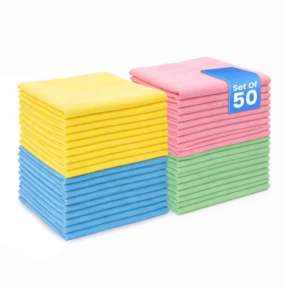 Microfibre Reusable Cleaning Cloths | Pack of 50