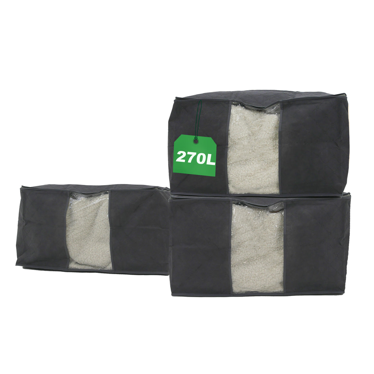 Set Of 3 90L Underbed Storage Boxes