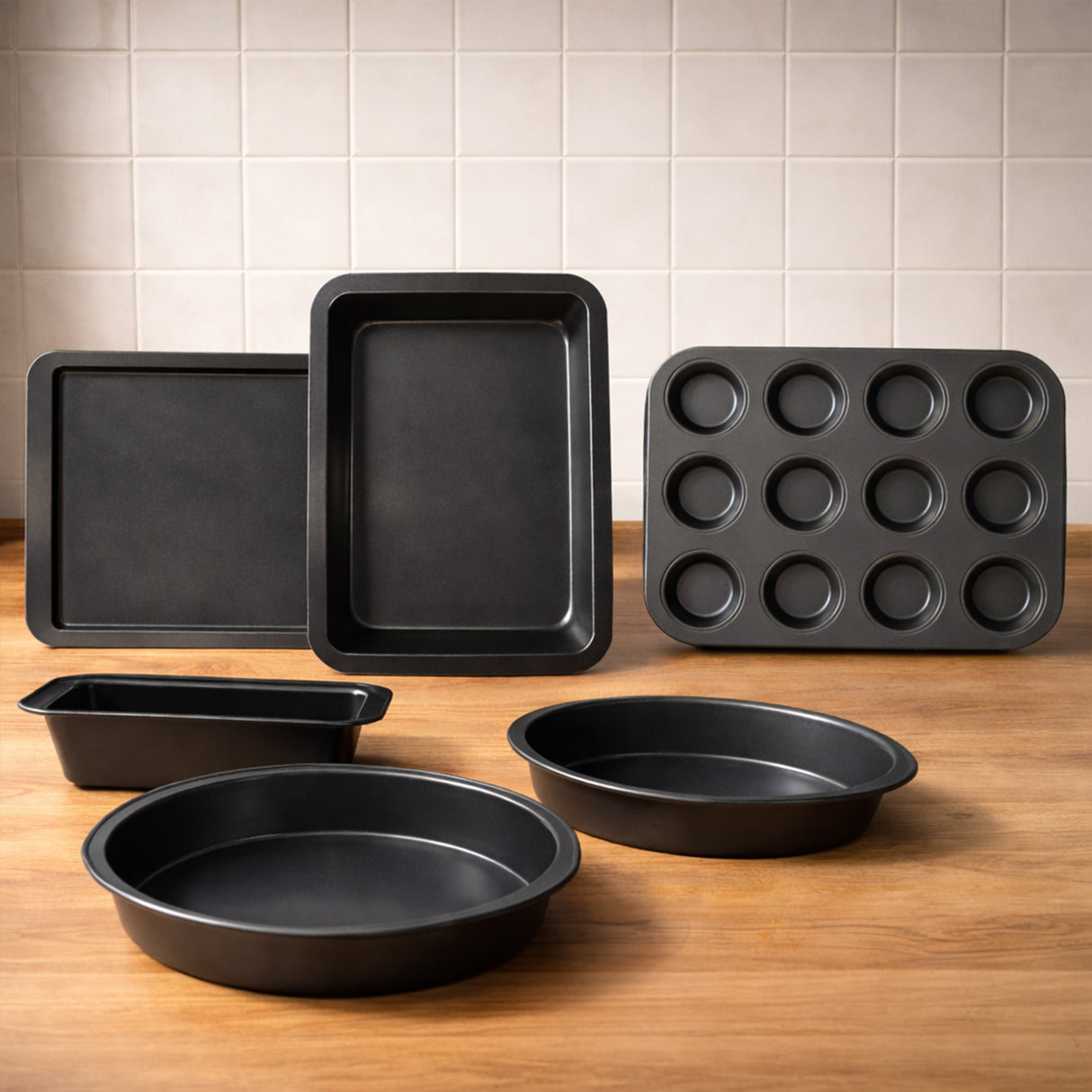 Non-Stick Steel 6 Piece Baking Set