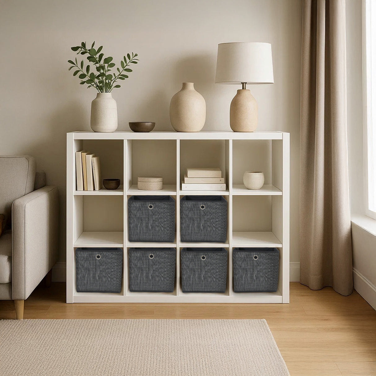 Fabric Storage Cube Boxes Set of 6