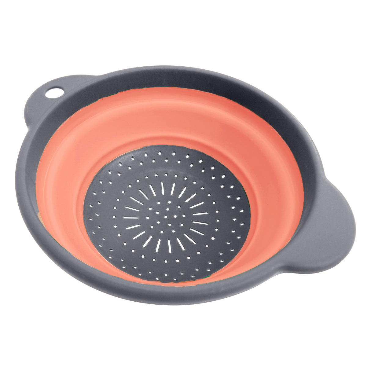 Collapsible Silicone Kitchen Colander Space Saving Folding Food Strainer for Kitchen & Travel (23cm) BPA-Free - Assorted Colours