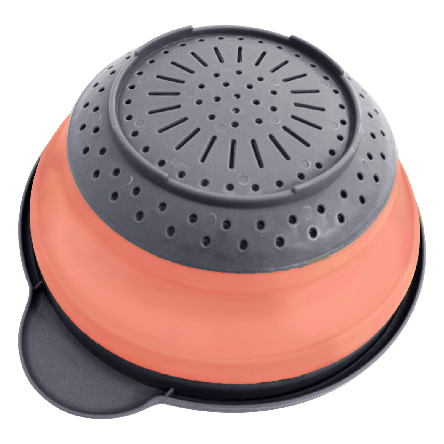 Collapsible Silicone Kitchen Colander Space Saving Folding Food Strainer for Kitchen & Travel (23cm) BPA-Free - Assorted Colours