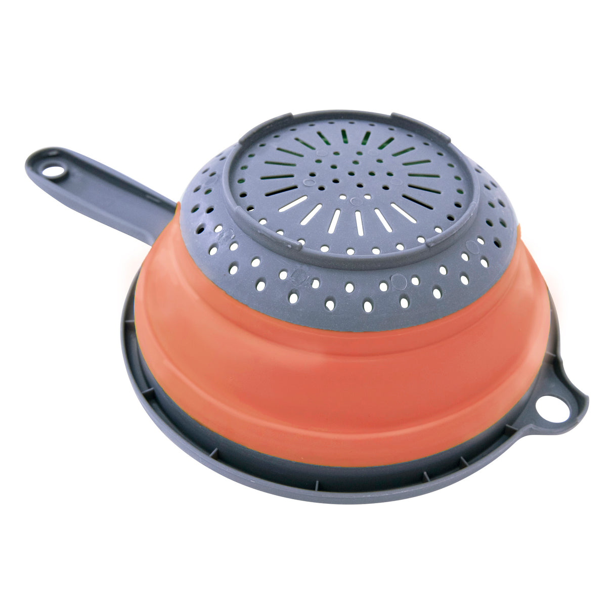 Collapsible Silicone Kitchen Colander with Handle + Without Handle - BPA Free, Non Toxic - Space Saving Folding Food Strainer for Kitchen & Travel 23cm (Colander with Handle) - Assorted