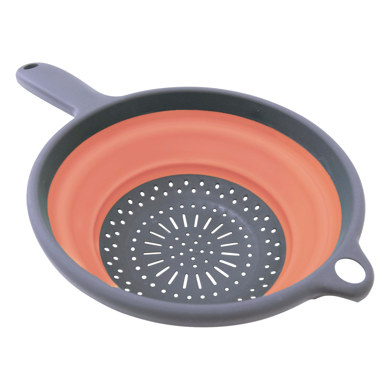 Collapsible Silicone Kitchen Colander with Handle + Without Handle - BPA Free, Non Toxic - Space Saving Folding Food Strainer for Kitchen & Travel 23cm (Colander with Handle) - Assorted