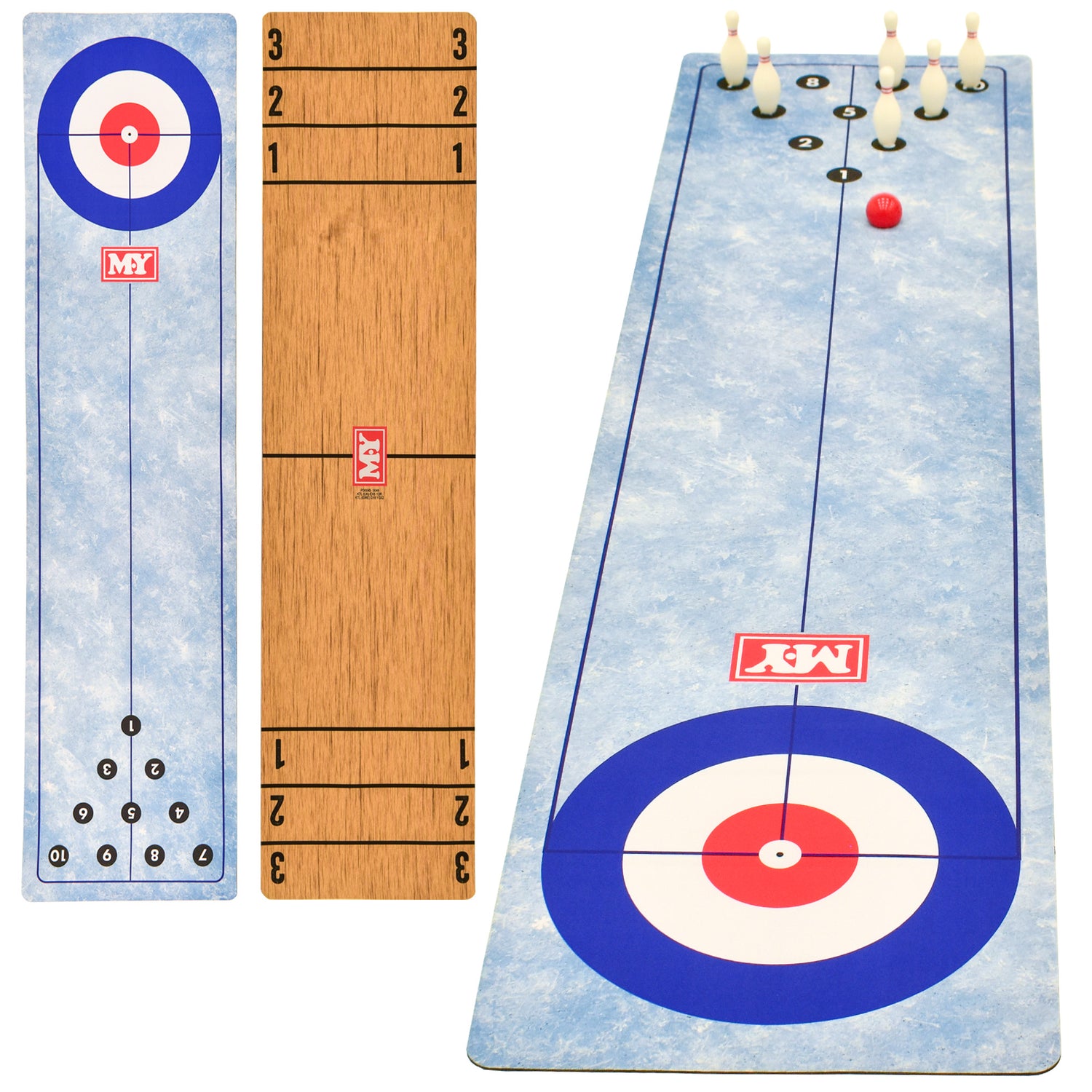 Table Top Shuffleboard, Bowling, Curling, 3-in-1 Game