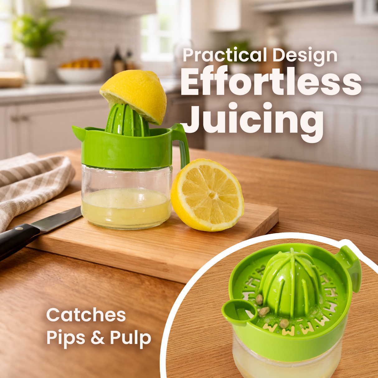 Fruit Juicer Lemon Squeezer | 300ml Manual citrus Juicer | Multifunctional Hand Press Juice | Assorted Colours – One Sent at Random