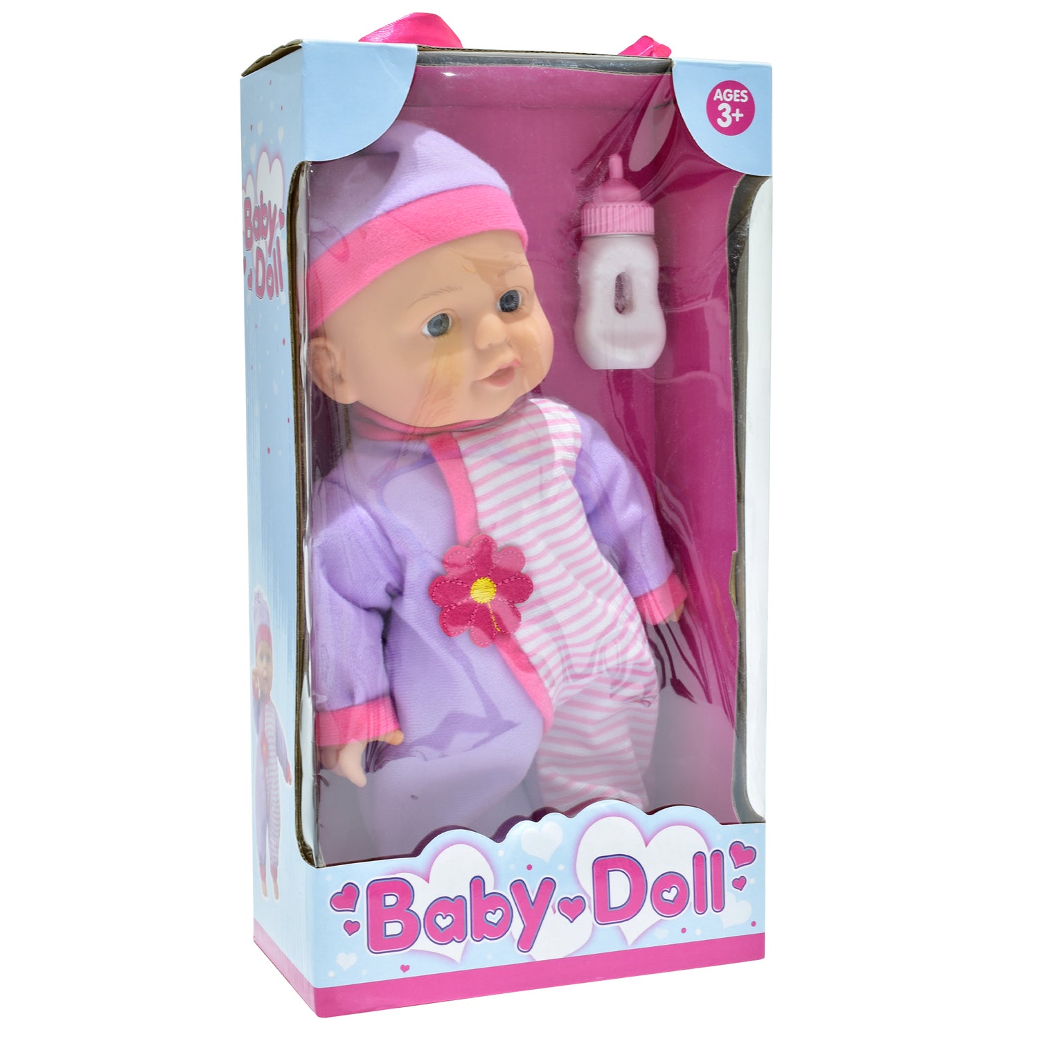 Soft Vinyl Baby Doll with Bottle
