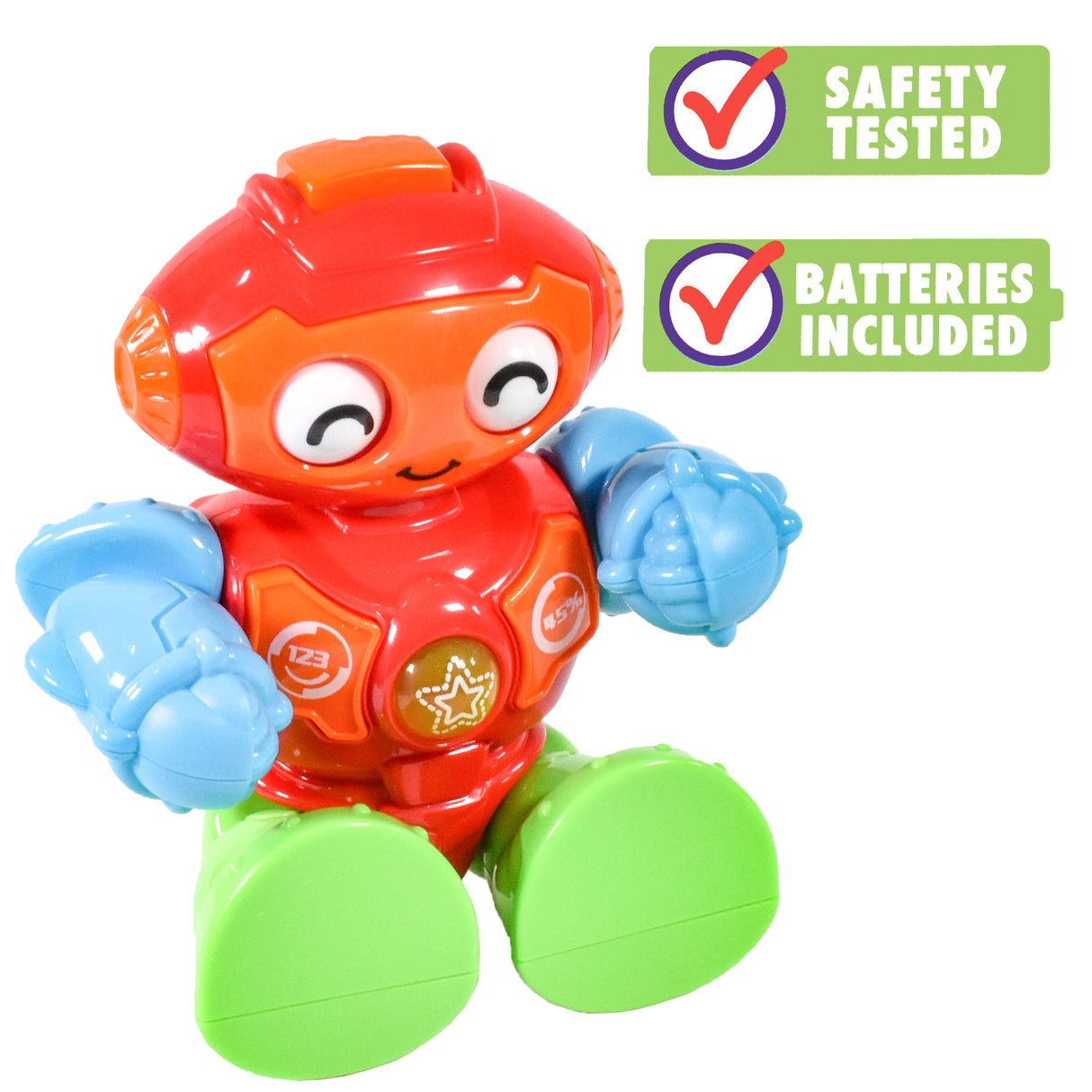 Interactive Mini Robot Toy with Sound, Lights and Moving Joints