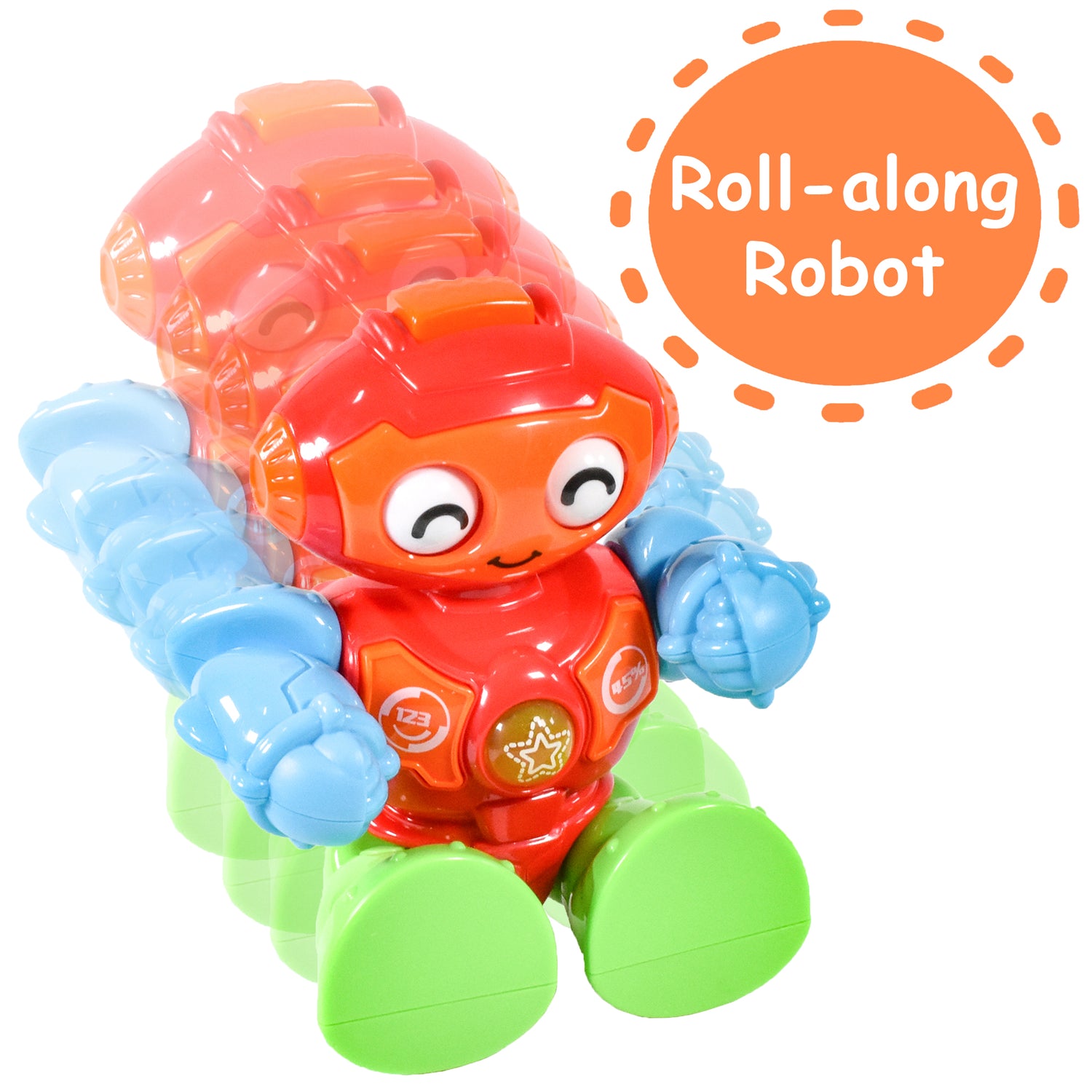 Interactive Mini Robot Toy with Sound, Lights and Moving Joints