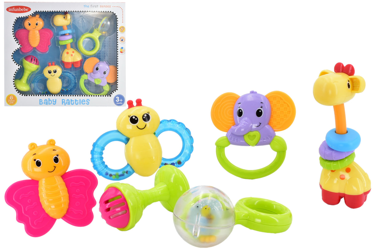 6 Pack Teething Toys and Rattles