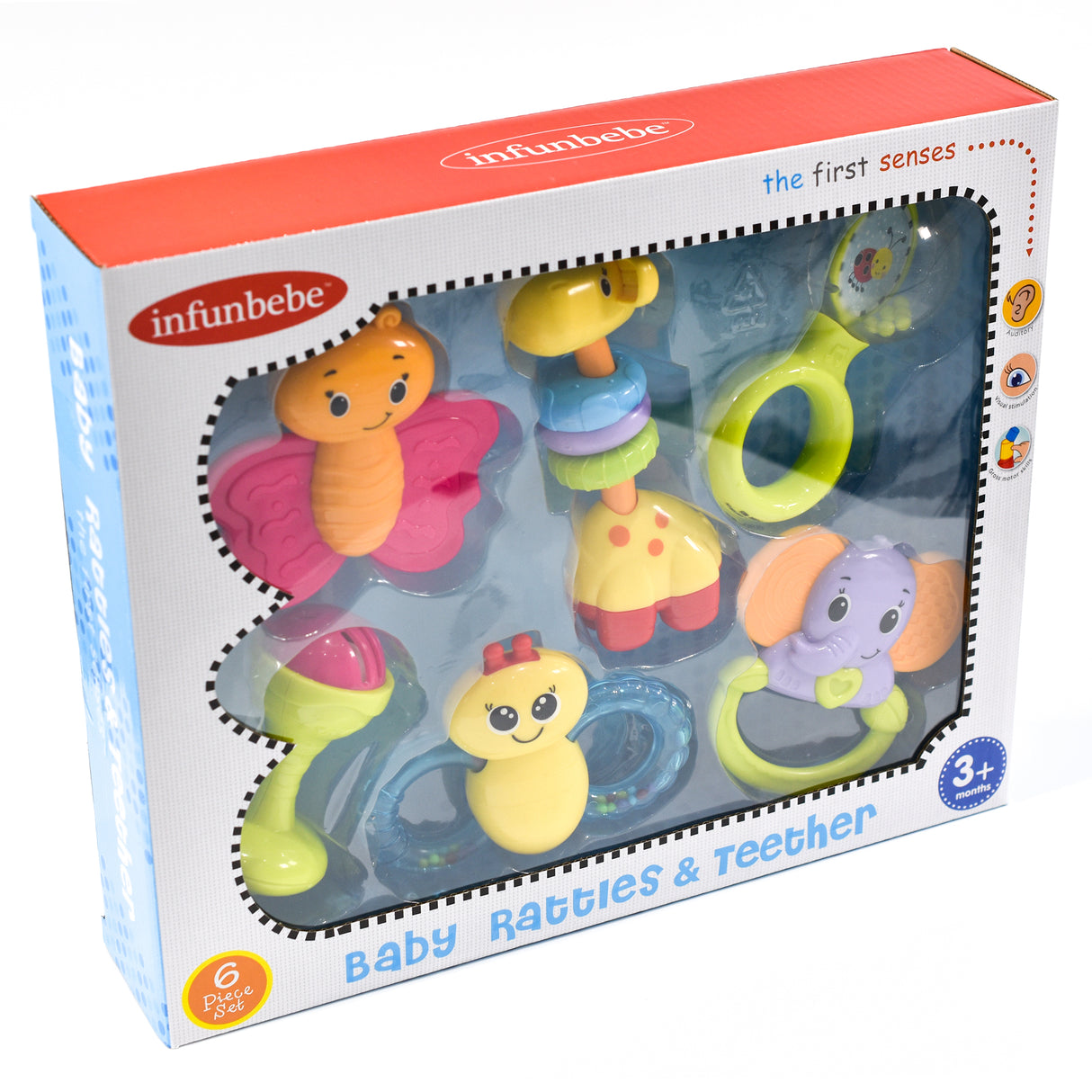 6 Pack Teething Toys and Rattles