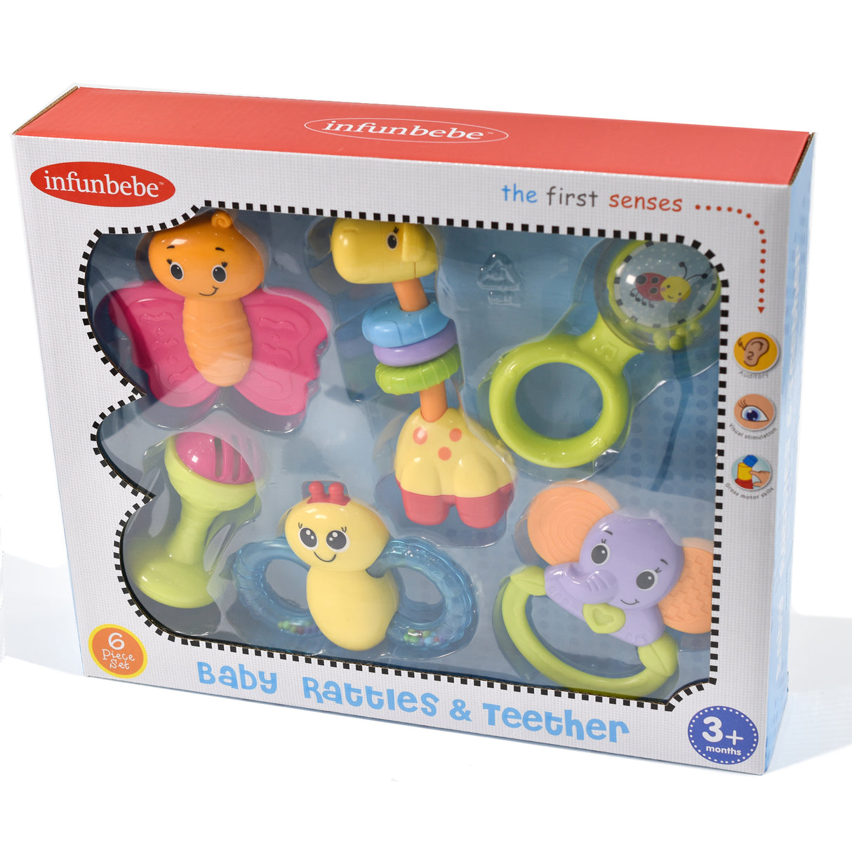 6 Pack Teething Toys and Rattles