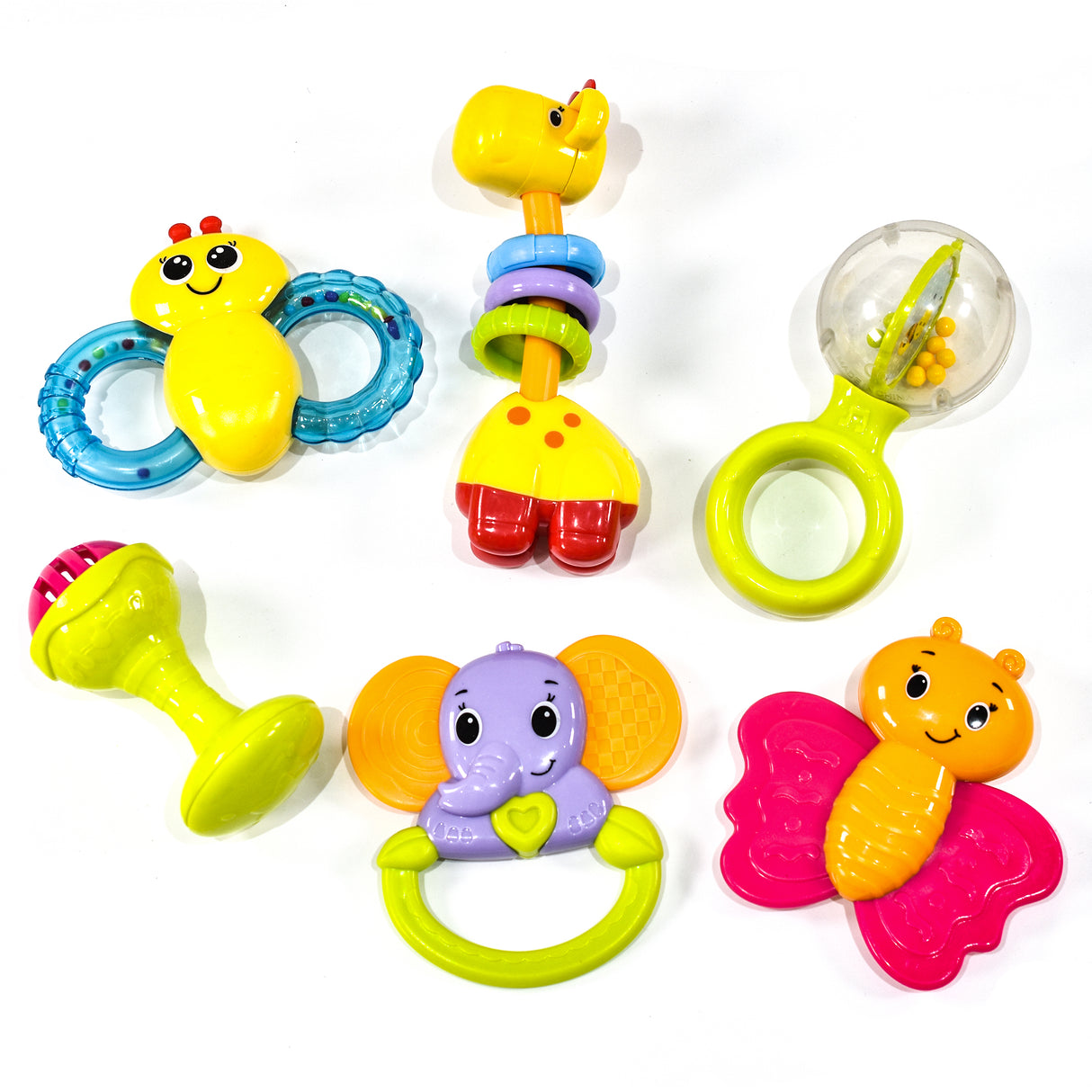 6 Pack Teething Toys and Rattles