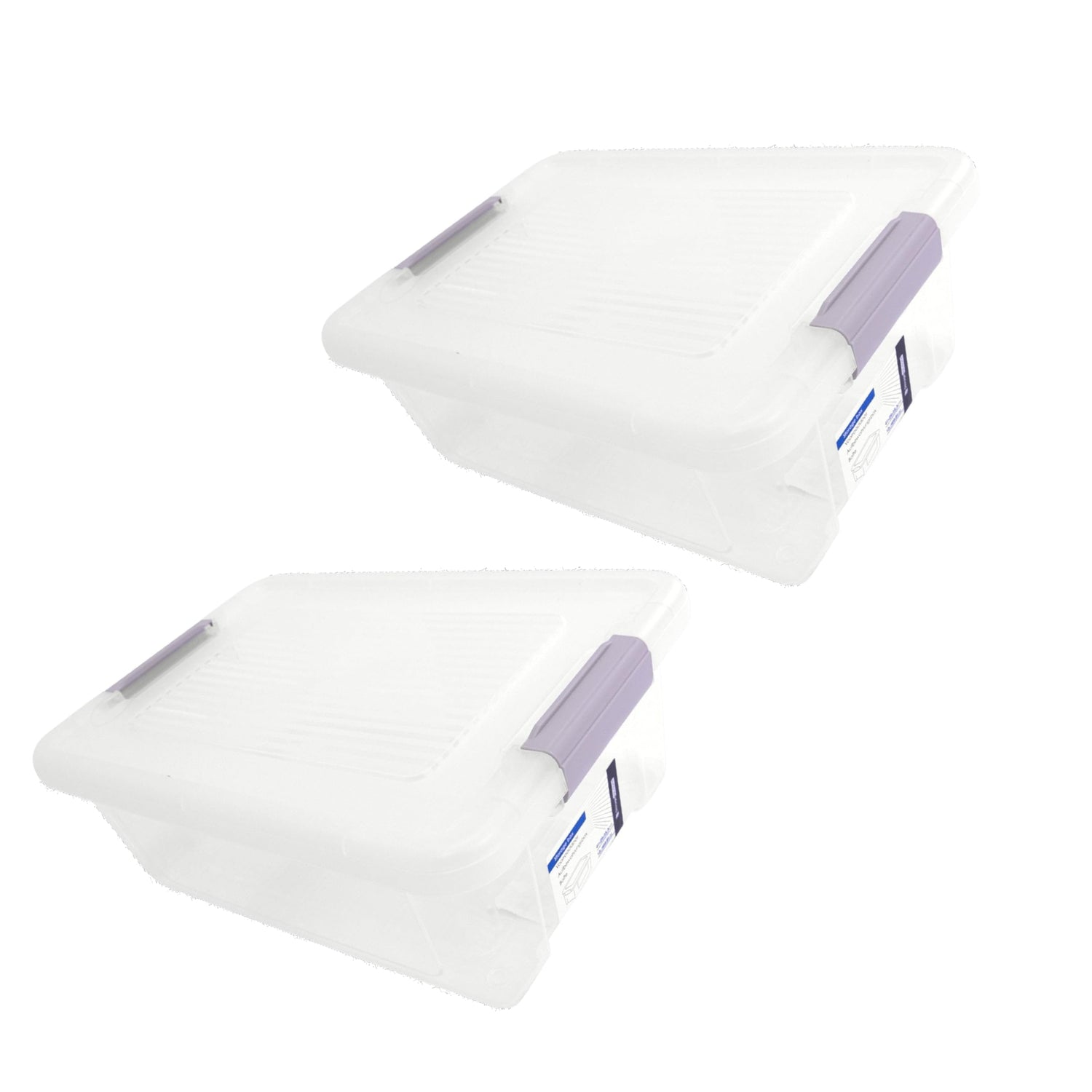 Plastic Storage Box with Lids | Stackable Clear Containers for Kitchen, Office, Crafts, Tools & Household Essentials (12 Litre)