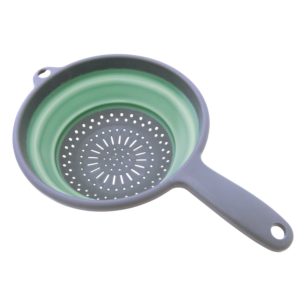 Collapsible Silicone Kitchen Colander with Handle + Without Handle - BPA Free, Non Toxic - Space Saving Folding Food Strainer for Kitchen & Travel 23cm (Colander with Handle) - Assorted