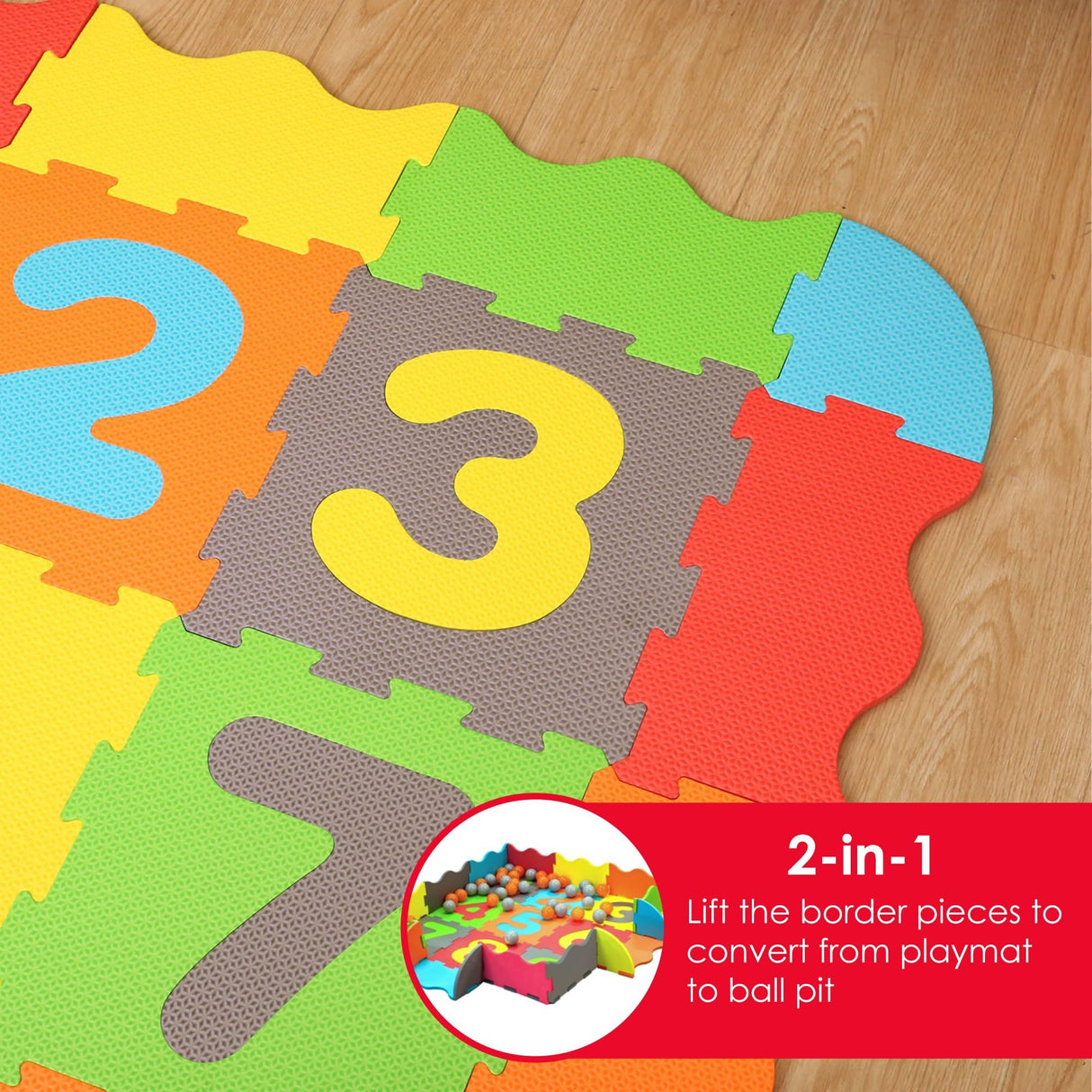 Interlocking Foam Play Mats with 40 Ball Pit Balls