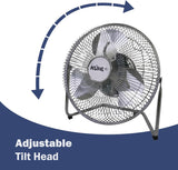KÜHL Chrome Metal Floor Fan – 3 Speed Settings, Adjustable Tilt, No Assembly Required – Powerful Electric Desk & Room Fan for Home or Office