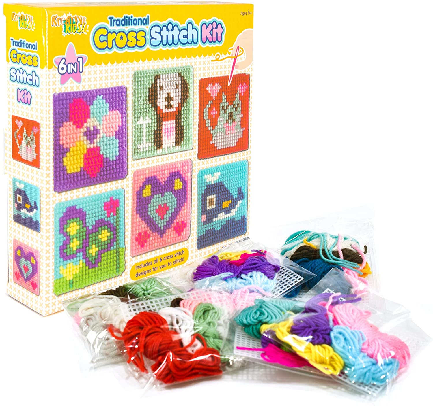 Kreative Kids 6 in 1 Cross Stitch Kit Kreative Kids 6 in 1 Cross Stitch Kit