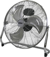 KÜHL Chrome Metal Floor Fan – 3 Speed Settings, Adjustable Tilt, No Assembly Required – Powerful Electric Desk & Room Fan for Home or Office