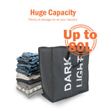 2 Section Grey Double Laundry Hamper