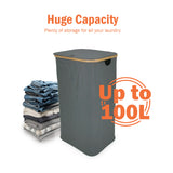 Bamboo Laundry Basket With Removeable Inner Bag