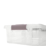 Plastic Storage Box with Lids | Stackable Clear Containers for Kitchen, Office, Crafts, Tools & Household Essentials (6 Litre)