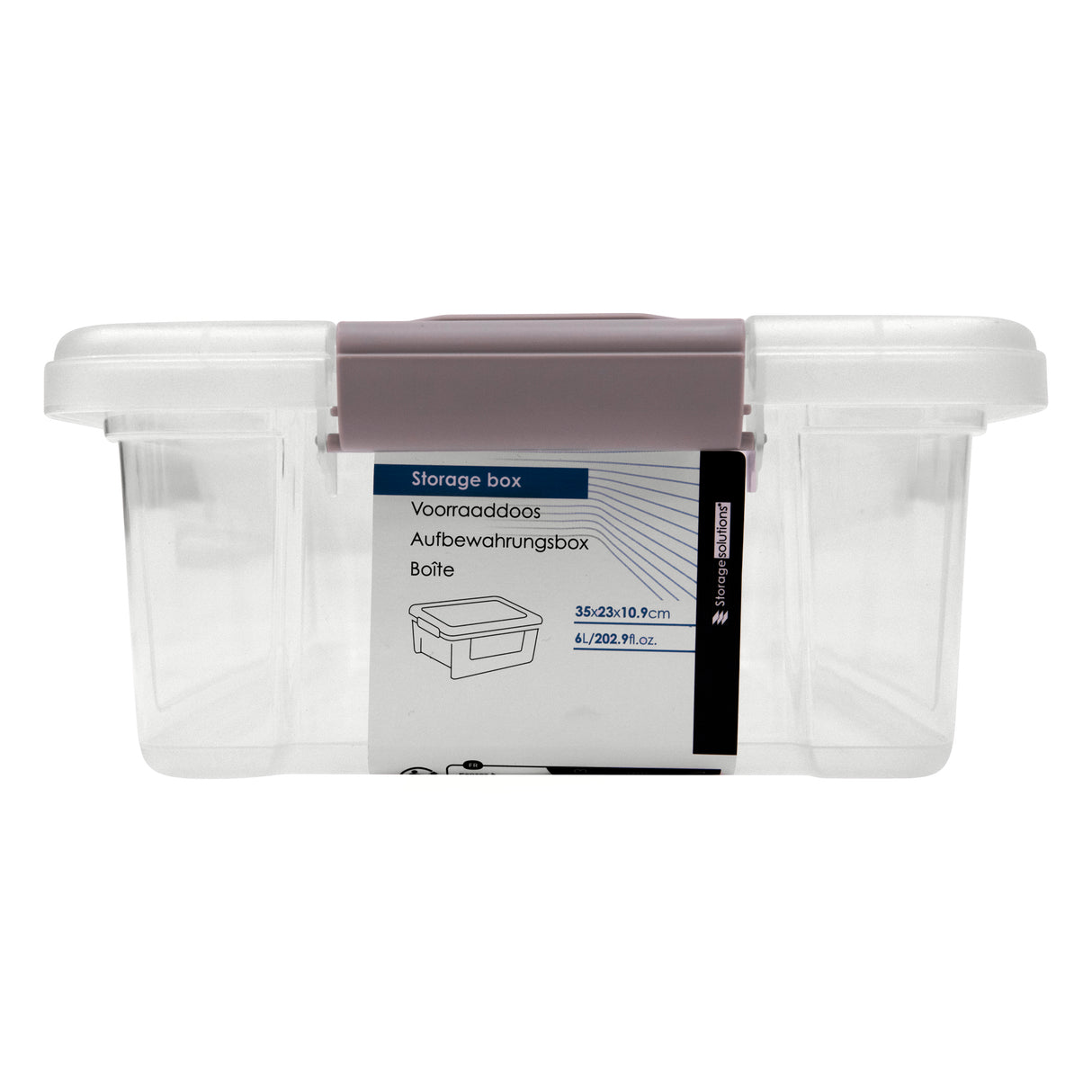 Plastic Storage Box with Lids | Stackable Clear Containers for Kitchen, Office, Crafts, Tools & Household Essentials (6 Litre)
