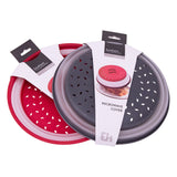 Microwave Cover for Food Collapsible Microwave Splatter Cover with Steam Vents Microwave Colander BPA Free - Assorted Colours