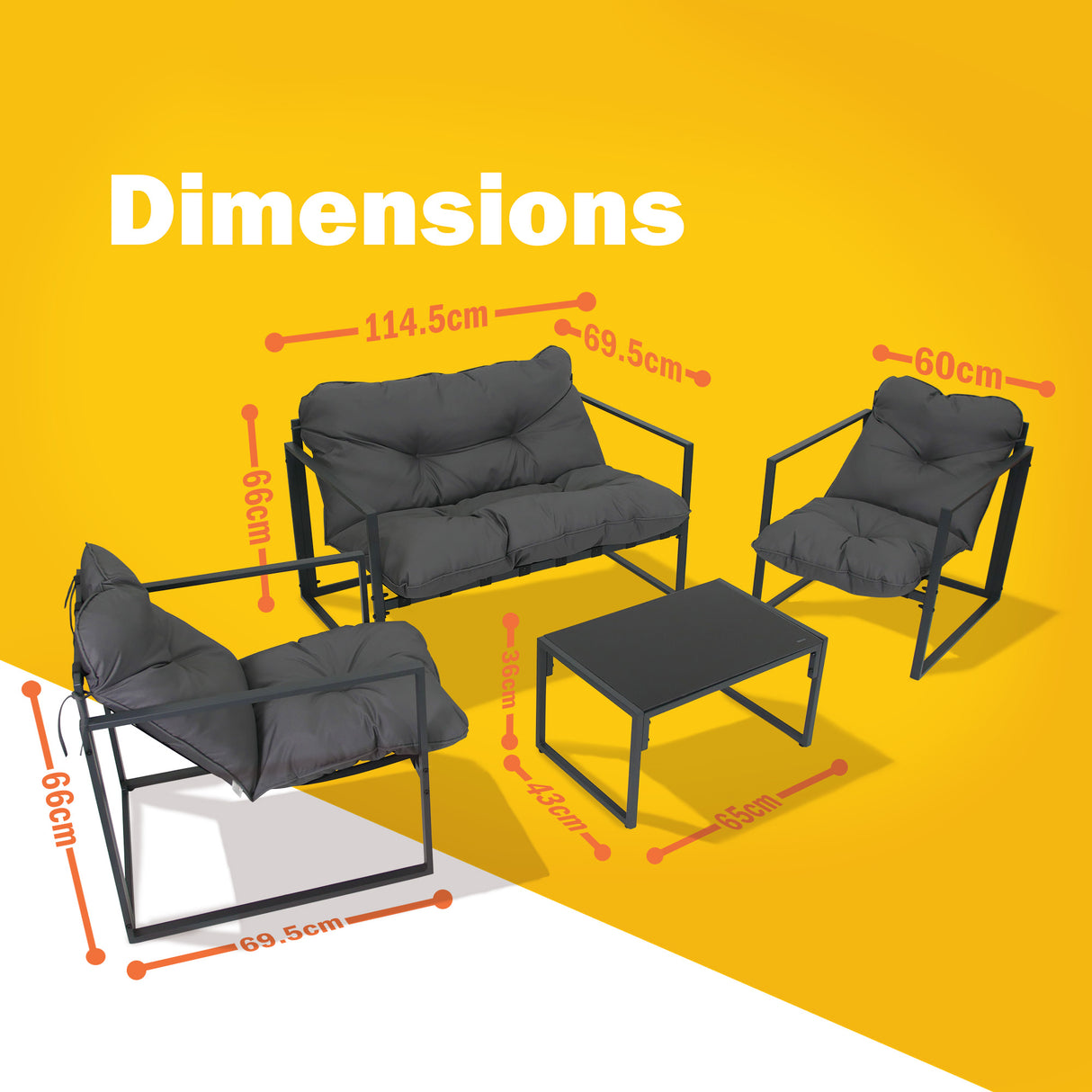 Four Piece Garden Furniture Set