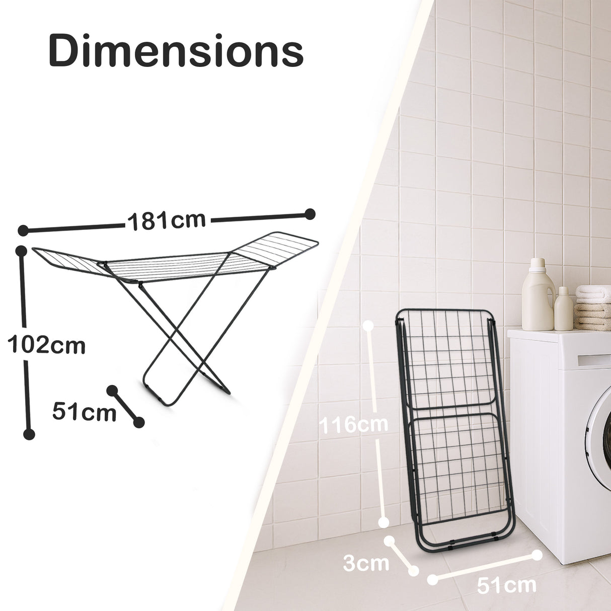 Large Foldable Clothes Airer
