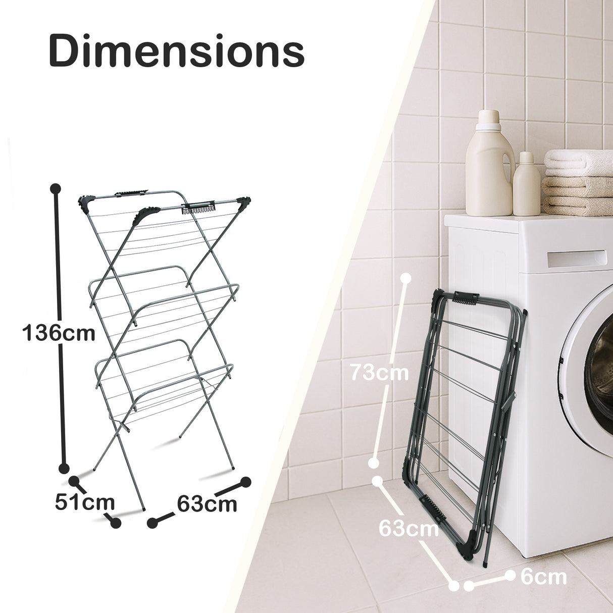 3-Tier Clothes Airer